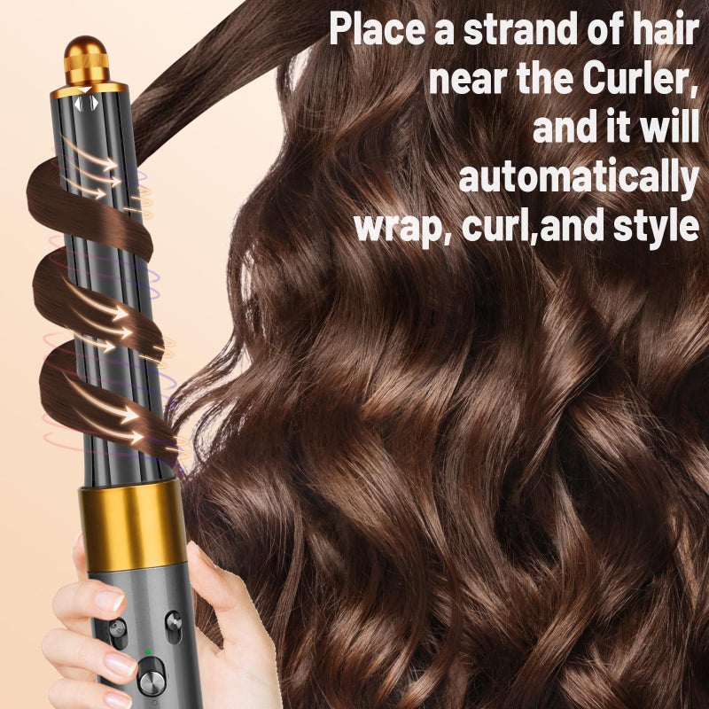 ZEPHBLOW 30mm/1.2 Inch Curling Barrel for Dyson Airwrap, Long Hair Curling Roller Barrels Compatible with Airwrap HS01/05, Self-Curling Replacement Attachment for Part No.971888-07, Gold - Image 3